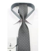 Čierno-šedá hodvábna kravata Gold V.I.P.