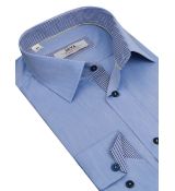 Modrá biznis košeľa BEVA SLIM 2K95