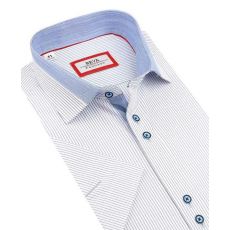 Bielo-modrá prúžkovaná košeľa kr. rukáv BEVA REGULAR