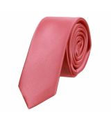 Koralová ružová kravata ORSI slim 4,5 cm