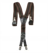 Traky športové hnedé s čiernym pásom