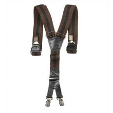 Traky športové hnedé s čiernym pásom