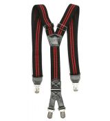 Traky športové čierne s červenými prúžkami