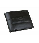 Čierna pánska peňaženka pre 10 kariet, koža
