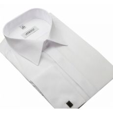 Košeľa na manžetové gombíky, biela slim na výšku 176-182 cm