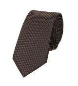 Pánska slim kravata ORSI, hnedá 6 cm