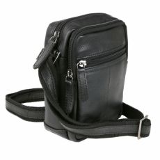 Malá crossbag taška 18x15x7 cm MERCUCIO čierna nappa