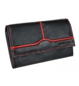 Dámska peňaženka SENDI čierno-červená M-508