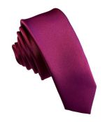 Kravata slim tmavá magenta 5 cm