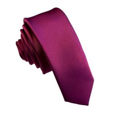 Kravata slim tmavá magenta 5 cm