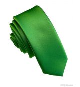Kravata slim zelená 5 cm