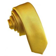 Kravata slim žltá 5 cm