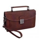 Pánska etue s rúčkou kožená tan