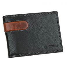 Peňaženka pre 9 kariet čierna koža