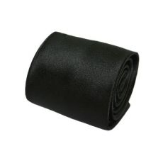 Čierna jednofarebná kravata 4040