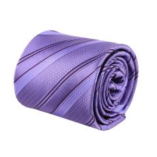 Fialová prúžkovaná kravata 3170