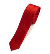 Sýto-červená slim kravata 4001-9