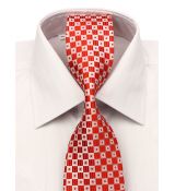 Bielo-červená kravata 4209