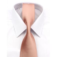 Pudrová ružová saténová kravata