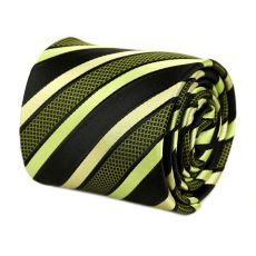 Čierno-zelená hodvábna kravata