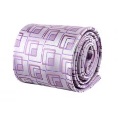 Fialovo-ružová kravata so vzorom rámčekov