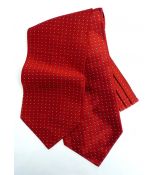 Pánsky kravatový šál červený s malými štvorčekmi