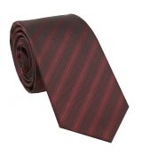 Bordovo-čierna slim kravata