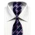Biela biznis košeľa s fialovými prúžkami KLEMON