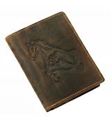 Peňaženka z brúsenej kože GreenBurry HORSE 1701-25 hnedá peňaženka