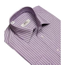 BEVA Fashion | Fialová prúžkovaná košeľa (klasický strih)