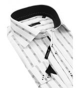 Biela bavlnená luxusná košeľa VENTI (super slim) košeľa 38