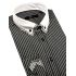 Čierno-šedá luxusná slim košeľa VENTI 5500-800