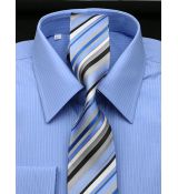 Bavlnená modrá biznis košeľa KLEMON Klasik