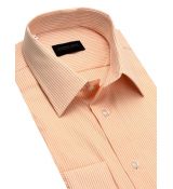 Prúžkovaná oranžová košeľa KLEMON KLASIK 200-148